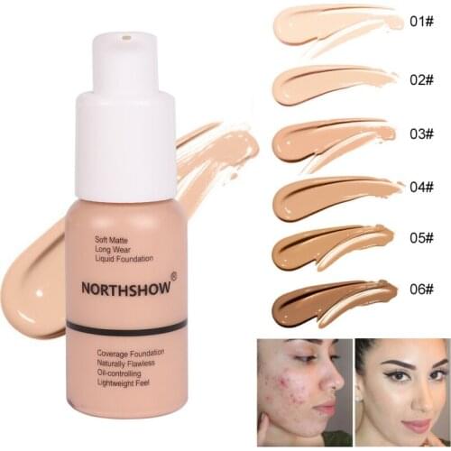 Soft Matte Liquid Foundation Light Cream Long Lasting Face Full Coverage Natural Oil Control Concealer Maquiagem