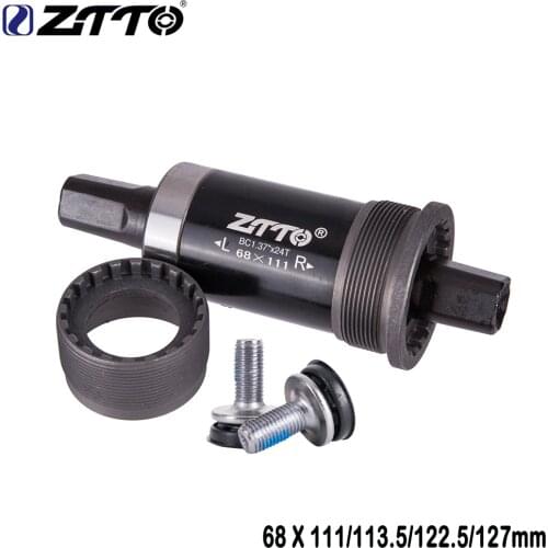 ZTTO Bicycle BSA Bottom Bracket 111 113.5mm 122.5mm Quare Hole Crank Axis bicycle parts BB for Square Tapered Spindle Crankset
