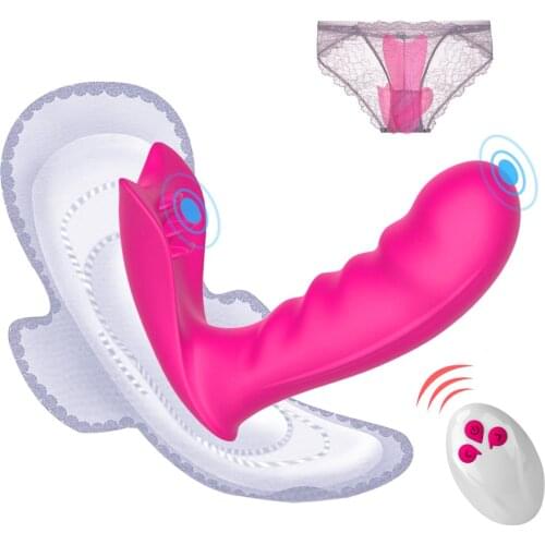 Wearable Butterfly Dildo Vibrator G Spot Clitoris Stimulator Vagina Massager Sex Toys for Women Wireless Remote Control Vibrator