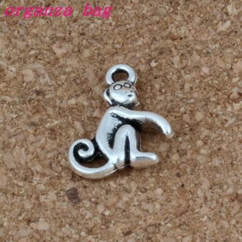 Cute Monkey Charm Pendant 100Pcs/lot Hot sell Zinc alloy Jewelry DIY 13*15.5mm A-209
