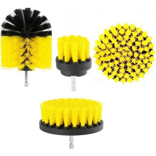 4Pcs/Set Drill Brush Easy to Clean Durable 2/3.5/4/5 Inch Electric Scrubber Cleaning Tool for Tire