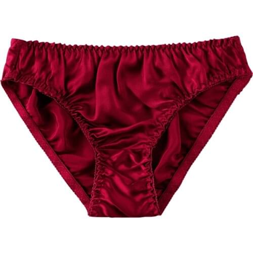New Ladies Comfortable Breathable Panties Women Silk Satin Underwear Panties Ropa Mujer Womens Solid Color Underwear