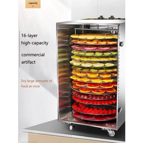 16 Layers Commercial Rotary Fruit Dryer Fruit Tea Sausage Beef Drying Case Food Dehydration Air Dryer Household Food Dehydrator