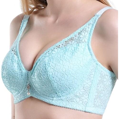 Ultra-thin Thin Cup Transparent Women Underwear Sexy Lace Push Up Bra Large Size Max 95C Small Chest Bralette Embroidered Bra BH