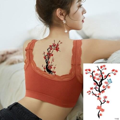 Waterproof Temporary Tattoo Sticker black flow wolf Rose tattoo flash tatoo fake Water Transfer tatto for Woman Man children