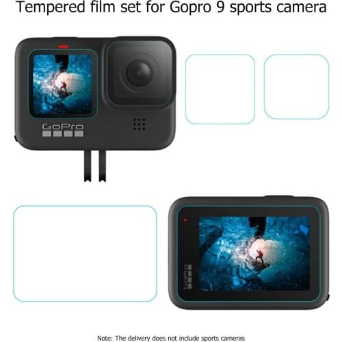 Front Rear Screen Protector Film Sports Camera Tempered Glass for Gopro Hero 9 Lens Screen Protector Protective Film