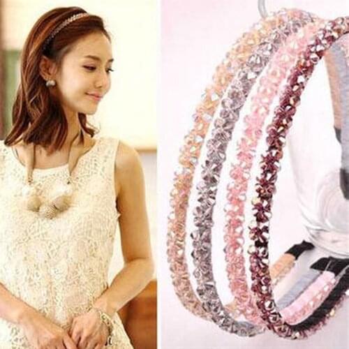 1pc Fashion Headband Head Metal Crystal Hair Band Jewelry for Women Girl Lady Crystal Rhinestone Jewelry Gift Headwear Ornament