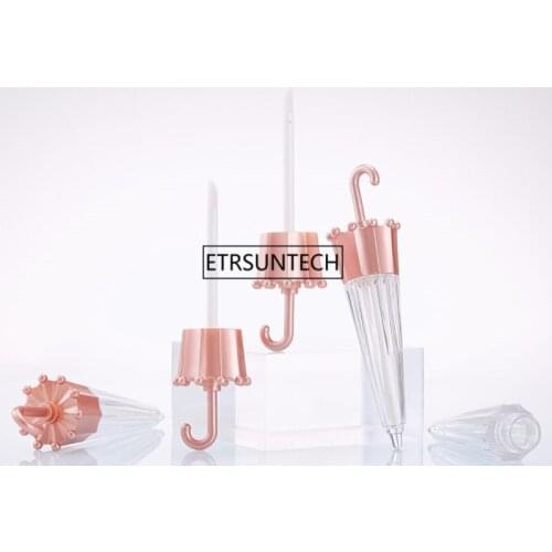 100pcs 5.5ml Creative Umbrella Shaped Empty Lip Gloss Tube Lip Glaze Containers Refillable Cosmetic Bottle DIY F3907