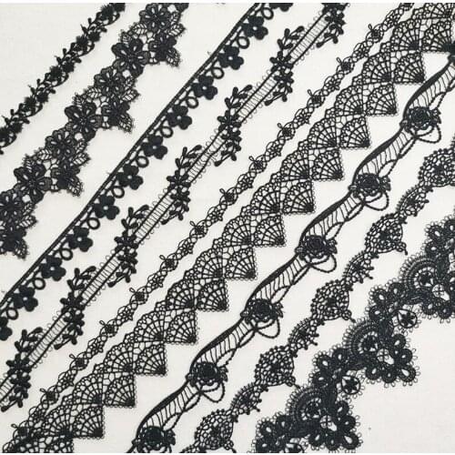 2 Meters/3 Meters Black Lace Ribbon Applique DIY Accessories Lace Trimming For Home Furnish Sewing Clothes Curtain Decoration