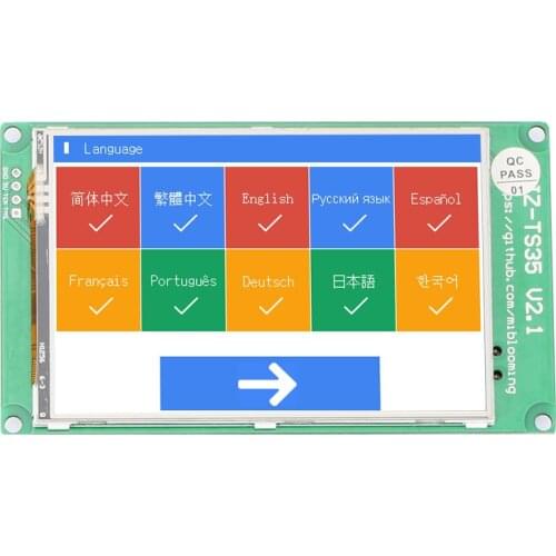 2K 3.5 inch multilingual Full Colored JZ-TS35 Touch Screen Display Board Ramps1.4 Mega2560 Marlin wifi for 3D Printer DIY parts