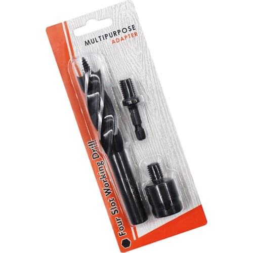 3PCS/Lots 16-25MM High Carbon Steel Twist Drill Bit Four-slot Four-Blade Woodworking Tools Drill Bit Hole Opener Saw