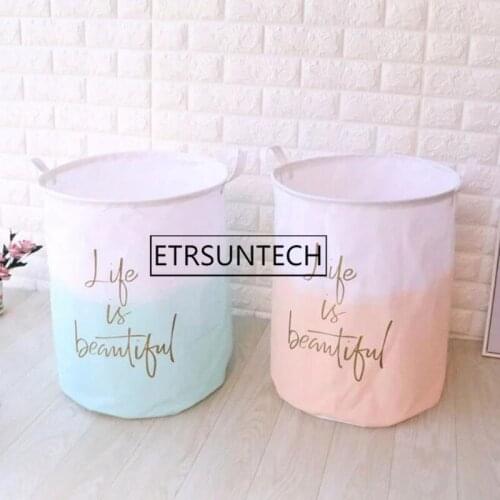 30pcs 40X50CM Large Laundry Hamper Bag Clothes Storage Baskets Home Clothes Barrel Bags Kids Toy Storage Laundry Basket