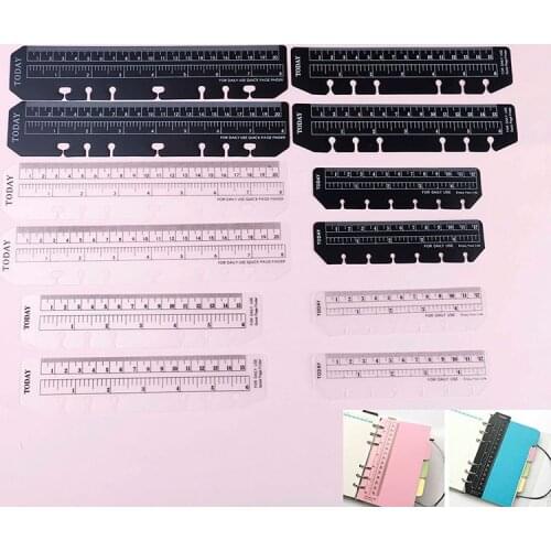 A5/A6/A7 6 Holes Ruler For Binder Planner Notebooks Office School Index Ruler Bookmark Notebooks Accessories
