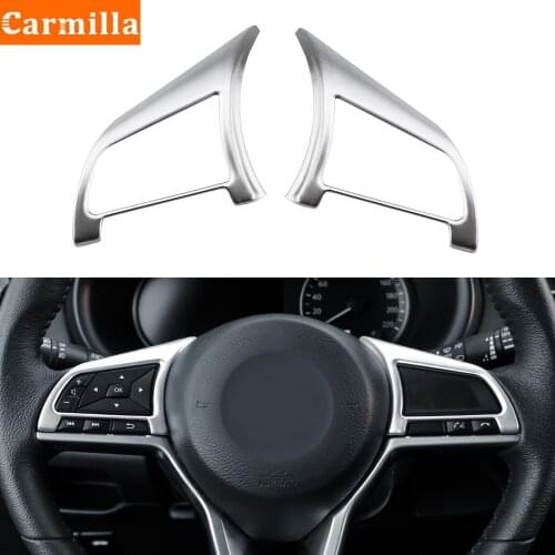 ABS Car Interior Styling Accessories Chrome Steering Wheel Button Trim Cover Fit for Nissan Kicks 2016 2017 2018 2019 2020 2021