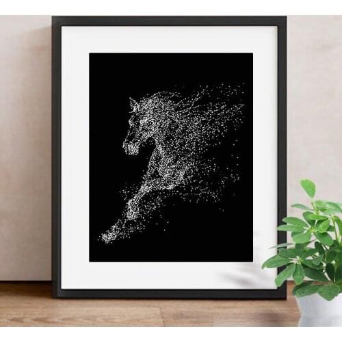 Diamond Painting Horse Diamond Embroidery Sale Full Round Resin Drill Rhinestone Painting Home Decor