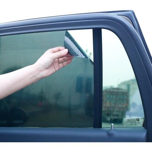 38*42cm 63cm-42cm 72cm-52cm Car Sun Block Film Anti-UV Window Film 2pcs Cover Sunshade Side Window Shield Sticker Accessories
