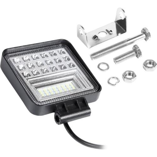 126W Auto Car Light 4 inch 6000K Led Bar Square LED Beam Work Light Driving Spot Beam Luces Led Para Auto Car Accessories