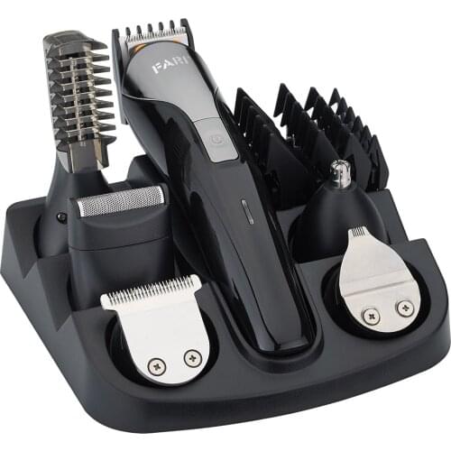 FARI Cordless Beard Trimmer Kit, Rechargeable Nose Ear Hair Trimmer Clipper Via USB Charging