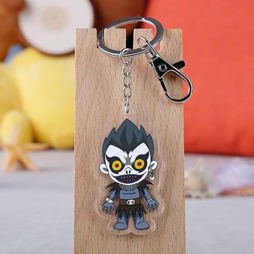 Death Note Key Chians Chibi Yu-Gi-Oh Cartoon Keyrings Double Sided Cute Anime Acrylic Keychain Accessories