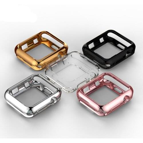 TPU bumper for Apple Watch case 6 5 4 44mm 40mm iWatch band Screen Protector case Cover Apple watch 3 2 38mm 40mm Accessorie