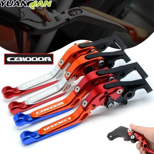 For Honda CB1000R CB 1000R 2008-2017 2013 2014 2015 CNC Motorcycle Foldable/Extendable Brake Clutch Lever logo CB1000R