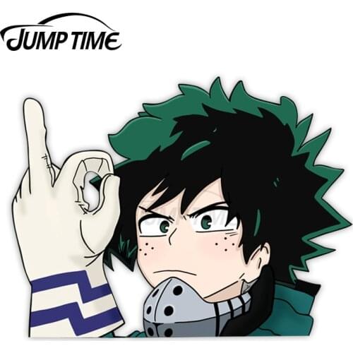 JumpTime 13 x 7cm Dabi BNHA Flippin the D My Hero Academia Peeker Car Stickers and Decals Vinyl Car Wrap Auto Windows Car Decor