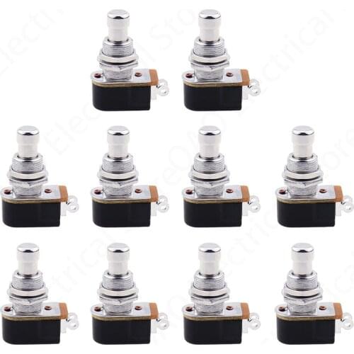 10pc Electric Guitar Effects Pedal Box Push Button Momentary Touch Push Button Stomp Foot Pedal Switch For Electric Guitar Parts