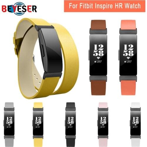 For Fitbit Inspire HR Bands Double Wrap Leather Bracelet Wristband Replacement Band for Fitbit Inspire Accessories Drop Shipping