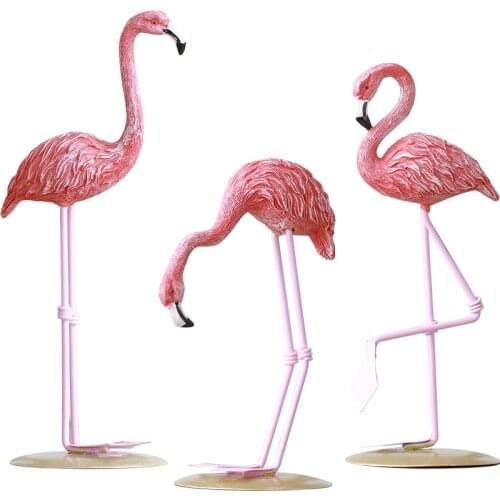 Creative Flamingo Figurine Decoration Home Living Room Decorations TV Cabinets Bedrooms Resin Crafts Decoration
