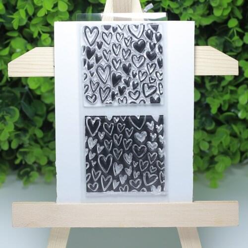 Love Heart background transparent clear stamps for Scrapbooking/Sewing Fabric/Card Making/Stamp set stationery Decoration Supply