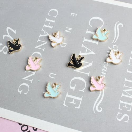 20pcs/lot Cute Bird Enamel mini Animal Charms For Jewelry Making Bracelet Charms DIY Findings Necklace Pendant Finding XL832