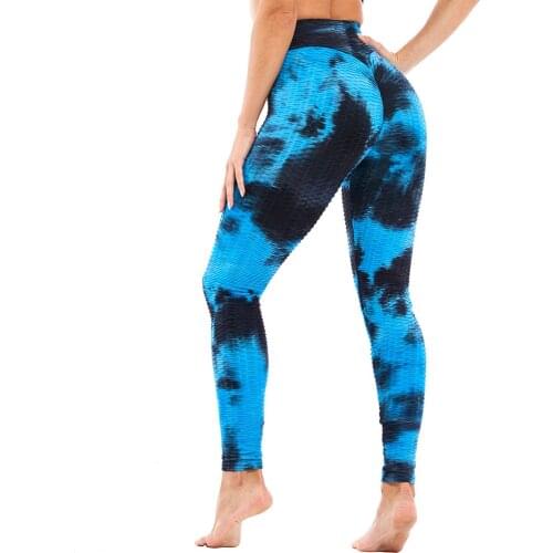Fashion Women Compression Yoga Legging High Waist Hip Lift Puff Pants Sport Workout Yoga Pants For Women Fitness Sports Wear