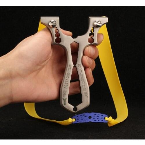 Powerful Slingshot Hunting High Quality Stainless steel Rubber Band Outdoor High Precision Shooting Slingshot Steel/mud Balls