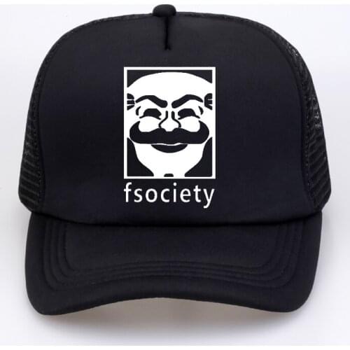 Mr Robot Fsociety Fashion Baseball Cap Men/Women print letter hats summer Mesh Net Trucker Cap Dad Hat