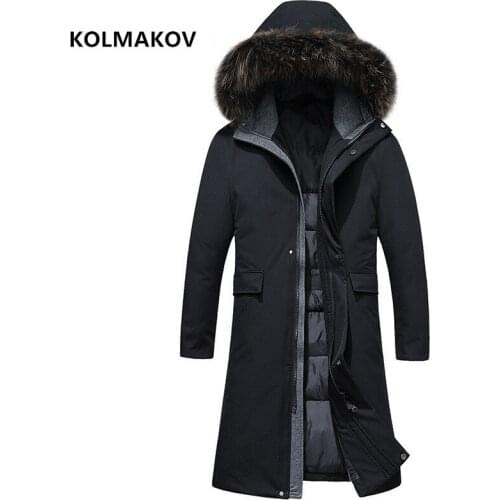 2020 winter 90% White Duck Down hooded jackets men,mens hooded jackets ,fashion warm Real fur collar mens coat