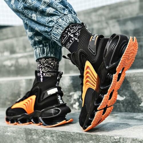 New Arrivals High Top Mens Sneakers Breathable Running Shoes Outdoor Antiskid Sports Shoes Comfortable Jogging Shoes Zapatillas