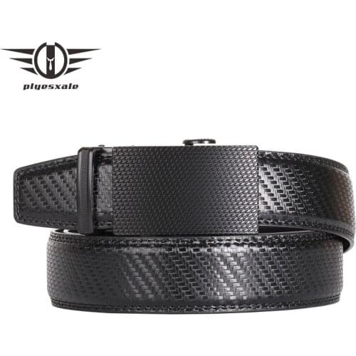 2021 New Arrival Men Belt High Quality Cow Genuine Leather Mens Automatic Buckle Belts Black Casual Formal Dress Belt Male B341