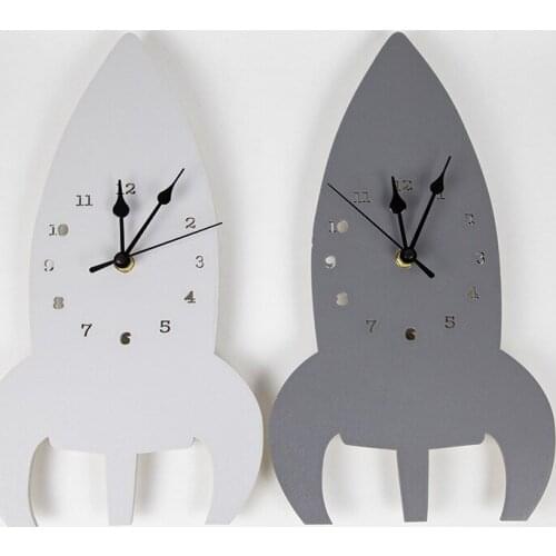 Nordic Kids Room Decor Wood Elephant Rabbit Bunny Clock Wall Hanging Room Decor Scandinaivan Style Kids Nursery Decoration
