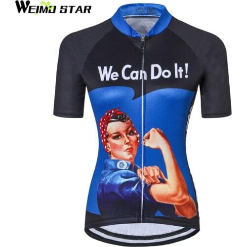 Weimostar Wholesale We Can Do It Women Cycling Jersey 2018 Pro Team Bicycle Clothing Ropa Ciclismo Road mtb Bike Jersey Wear