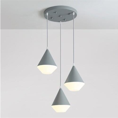 Nordic Chandelier Modern Dining Room Lamp Three Creative Individual Bedroom Lamp Bar Lamp LED Dining Hanging Lamp Free Shipping