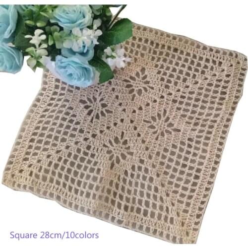 Modern cotton placemat cup coaster mug kitchen Christmas dining table place mat cloth lace Crochet tea coffee doily drink pad