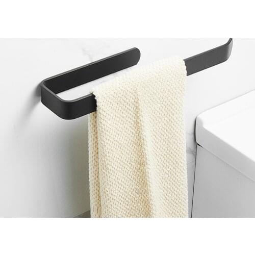 Heavy Duty Aluminum Towel Holder Wall Mounted Bathroom Wall Hanging Toilet Roll Paper Rack Storage Shelf Hanger Accessories