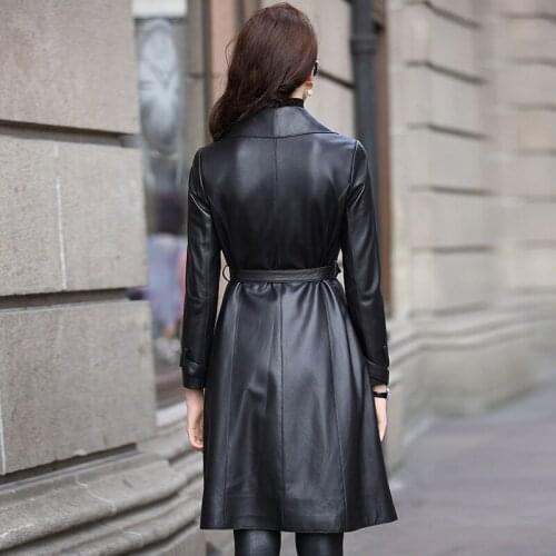 Genuine Jacket Women Long Sheepskin Coat Autumn Winter Windbreaker Womens Leather Jackets 2020 BL2020T746 KJ4134