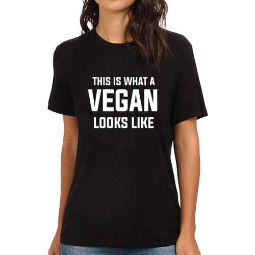 Lyprerazy Womens This Is What A Vegan Looks Like Funny Printed T-Shirt