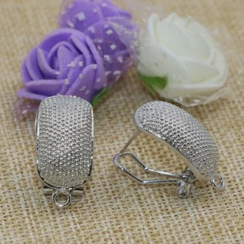 New Fashion 12*22mm Silver-color Stud Earrings for Women Girls High Quality One Pair Weddings Party Gifts Charms Jewelry B2837
