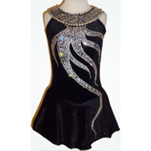 RUBU Women Ice Skating Dress Performance Skating Wear for Competition Roller Rhythmic Gymnastics Dress