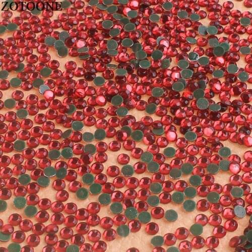 ZOTOONE Hot Fix Rose Rhinestone Applique Flat Back Rhinestones For Nail Art Phone Stones And Crystals Strass Weding Decoration E