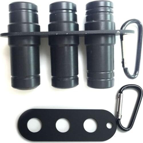 1pc Billiard Cue Joint Protectors Black rubber 3holes Pool cue joint protector collector Convenient Billiard accessories