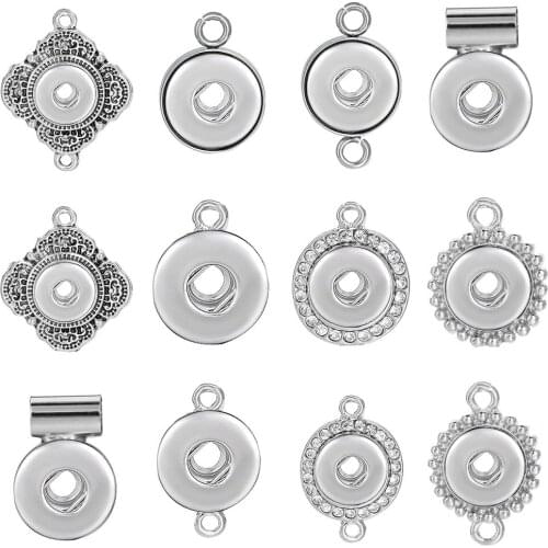 10pcs/lot Wholesale Snap Button Fittings Accessories Fit Mini 12mm Snap Jewelry Handmade Snap Bracelet Bangle Necklaces