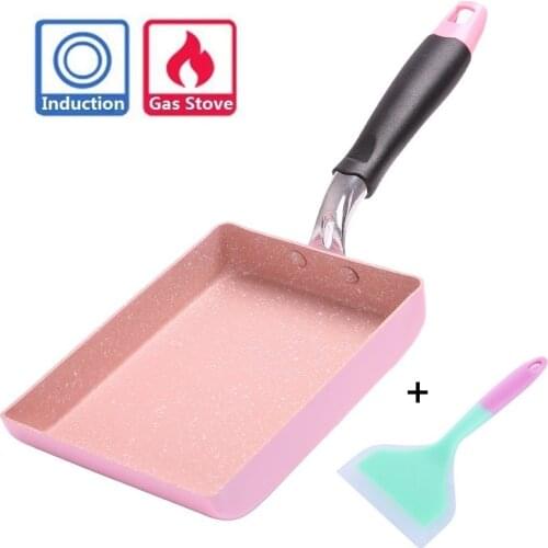 13*18cm Rectangle Mini Tamagoyaki Omelette Frying Pan Non-stick Aluminum Alloy Breakfast Egg Pancake Sushi Skillets Cooking Pot